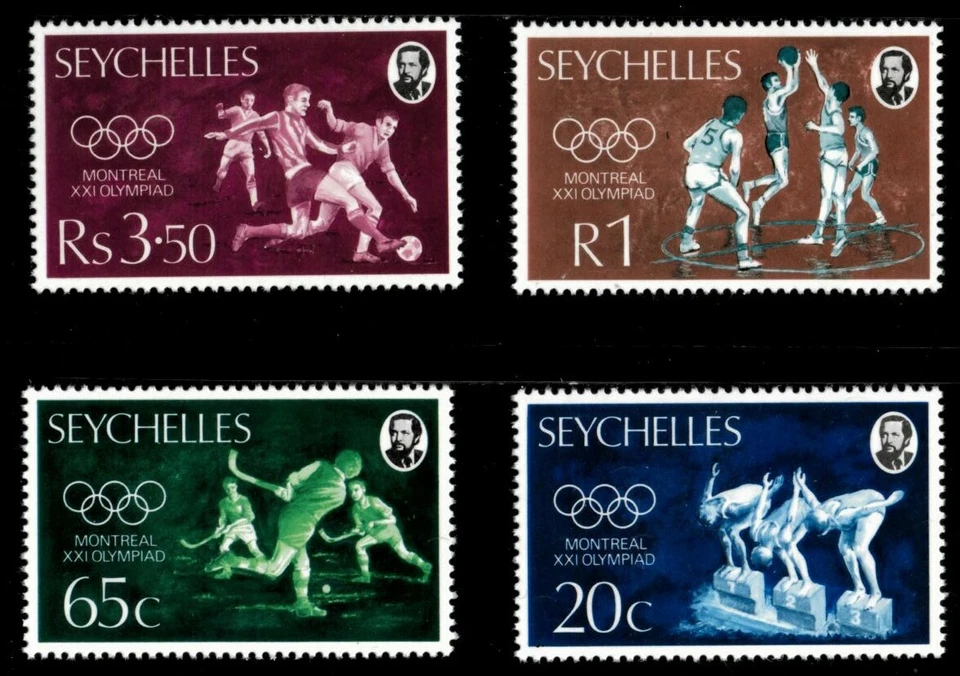 Seychelles 1976 - Juegos Olímpicos de Montreal - Juego de 4v - Scott 353-56 - MNH Foto 1 de 1