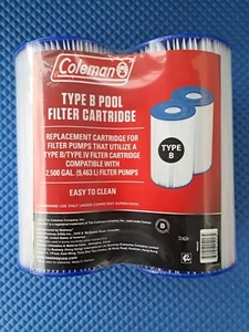 2 Pack Coleman Type B Pool Filter Pump Replacement Cartridges Model #90505E - Picture 1 of 4
