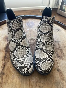 Steve Madden snakeskin leather boots Laramie size 8 BRAND NEW - Picture 1 of 15
