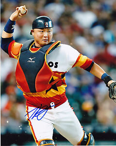 HANK CONGER  HOUSTON ASTROS   ACTION SIGNED 8x10