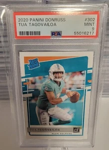 2020 Donruss Tua Tagovailoa Rated Rookie RC #302 PSA 9 MINT Miami 🐬Dolphins🐬🏈 - Picture 1 of 2