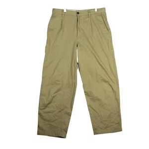 JW Anderson x Uniqlo Khaki Chino Straight Leg Pants Mens Casual Size 34 Baggy - Picture 1 of 14