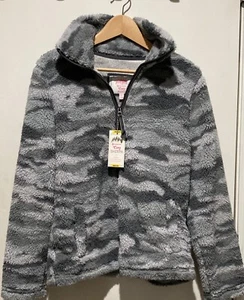 Chaqueta polar con cremallera Members Mark para mujer | Acogedora Sherpa suave mediana camuflada gris - Imagen 1 de 5