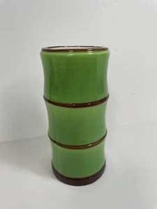 BarConic Bamboo Tiki Mug Glass Cup Stalk 14 oz Green Brown Barware Products - Picture 1 of 4