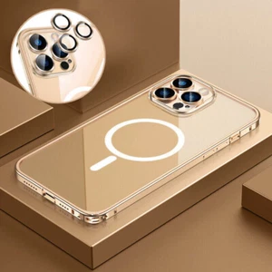 For iPhone 13 Pro Max 12 11 Pro Max Magnetic Aluminium Alloy Metal PC Case Cover - Picture 1 of 7