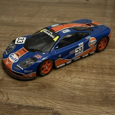 UT Models 1996 azul y naranja McLaren F1 GTR (GULF LeMans Belm Lehto) coche de juguete! Foto 1 de 4