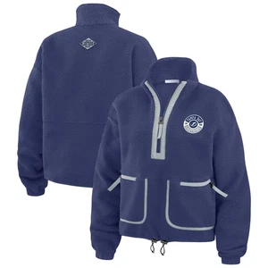 Women's WEAR by Erin Andrews Blue Tampa Bay Lightning Polar Fleece Half-Zip - Picture 1 of 5