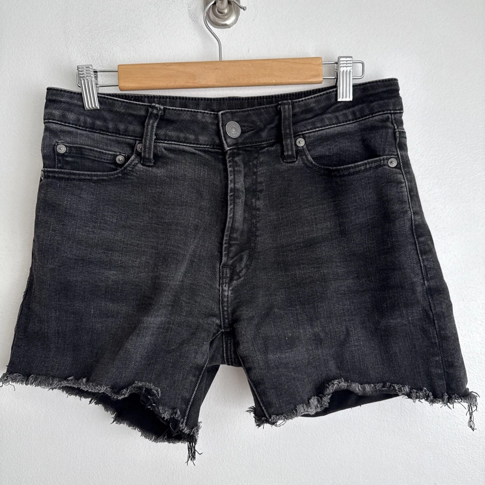 Pantalones Cortos American Eagle Next Level Elastizados Corte Talla 30 Dobladillo Crudo Negros Foto 1 de 4