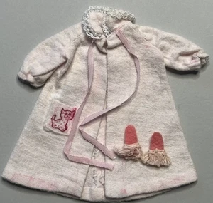 Vintage 1964 Barbie Skipper Dreamtime #1909 ROBE & Slippers Mattel - Picture 1 of 6