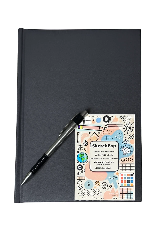 SketchPop Hardbound Sketchbook A5 – 100 Sheets, for Artist of all ages - Image 1 of 4