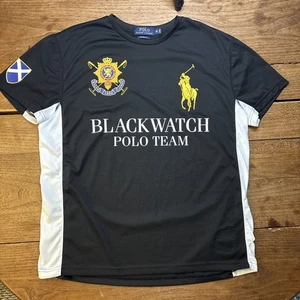 Polo Ralph Lauren Shirt Blackwatch Polo Team Black Crest Logo Mens Medium - Picture 1 of 11