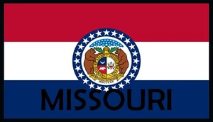 Missouri State Flag Patch W/  Hook & Loop Morale Tactical Black Border I - Picture 1 of 1