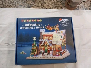 Snowscape Christmas House Legos lights up 2024 Ginger Bread House Building Kit - Picture 1 of 7