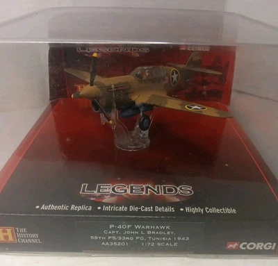 Corgi P-40F 'Warhawk 1:72 Scale Diecast Legends Authentic Replica 2005 Sealed  - Image 1 of 4