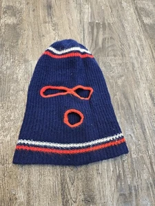 VINTAGE 1970's 3 Hole Knit Robber Ski Mask Winter Hat - Picture 1 of 2