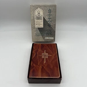 1966 SAINT JOSEPH DAILY MISSAL HYMNAL DELUXE BROWN LEATHER GOLD EDGES 810/50-BR - Picture 1 of 11