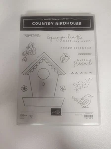 Juego de sellos fotopolímicos Stampin' Up Country Birdhouse solamente - Imagen 1 de 6