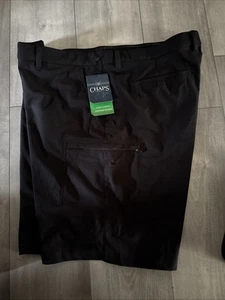 New With Tags- CHAPS GOLF Shorts Black Size 38 with 9 " Inseam- MSRP- $65.00 ! - Picture 1 of 7