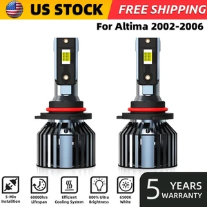 For Nissan Altima 2002-2006 9005/HB3 LED Headlight Bulbs Kit High/Low Beam 6000K - Picture 1 of 12