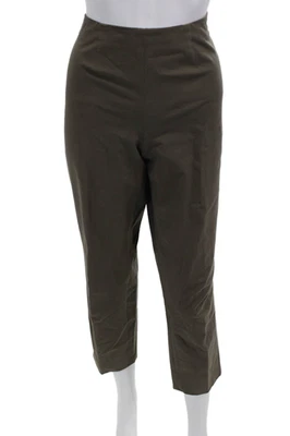 Piazza Sempione, Women Cropped Ankle Dress Pants Brown Zip Size M - Image 1 of 4