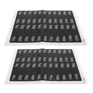  2 Blatt Gegengewicht Identifikationsaufkleber Fitnessgeräte Aufkleber Fitness - Bild 1 von 9