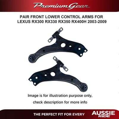 PAIR FRONT LOWER CONTROL ARMS FOR LEXUS RX300 RX330 RX350 RX400H 2003-2009 - image 1 of 4
