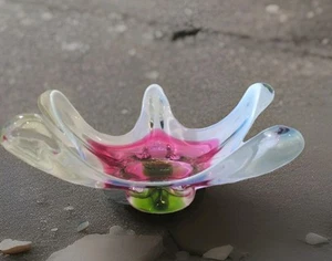 Hand Blown Murano Glass Centerpiece Bowl 13". Polished Bottom. Starfish  - Picture 1 of 9