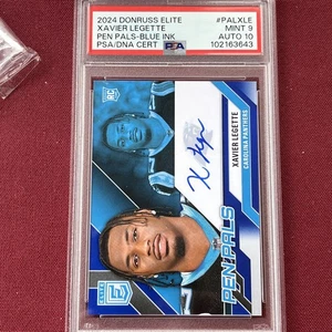 2024 Donruss Elite Xavier Legette Pen Pals Blue Ink PSA 9/10 POP 2 PAL-XLE - Bild 1 von 2