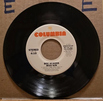 Boz Scaggs: Miss Sun - Columbia 45rpm Promo Record - VG+ - Image 1 of 3