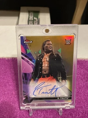 2021 TOPPS FINEST WWE GOLD REFRACTOR R-TRUTH #RA-RH ON CARD AUTO AUTOGRAPH #/50 - Image 1 of 4