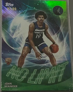 JOAN BERINGER RC 2025-26 TOPPS NO LIMIT GREEN ROOKIE SP 91/99 - Foto 1 di 1