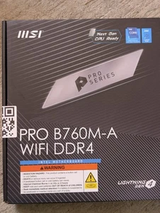MSI - PRO B760M-A WIFI DDR4 (Socket LGA 1700) Intel B760 mATX DDR4 Wi-Fi 6E M... - Picture 1 of 6
