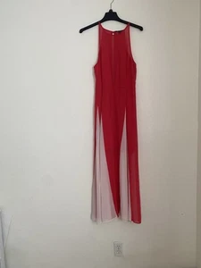 Express Red and Pink Maxi Dress Size 12 - Picture 1 of 13