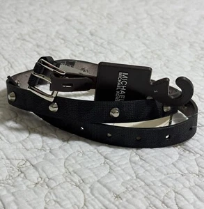 Michael Michael Kors Gürtel Damen S Nieten Logo Schwarz Kunstleder - Bild 1 von 11