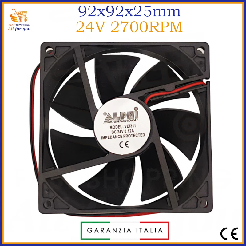 Ventola 24V pc ventole 92x92x25 di raffreddamento silenziosa per computer fisso - Image 1 of 1