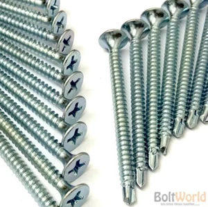 ZINC SELF DRILLING PLASTERBOARD SCREWS DRYWALL DRYLINING METAL WOOD PARTITIONS - Picture 1 of 1