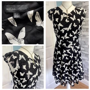 Mela Loves London Dress Size 12 14 Lace Butterfly Summer Party Holiday VGC - Picture 1 of 17