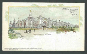 1904 PPC* Worlds Fairs St Louis Transportation Bldg Mint  - Picture 1 of 1