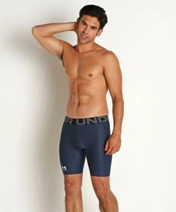 NEW men's UNDER ARMOUR heatgear compression short 1361596 | small tall | blue - Picture 1 of 5