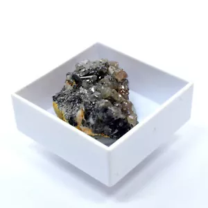 88,5ct Baryt mit klarem Cerussitcluster in Box Naturkristall Edelstein Marokko - Bild 1 von 4