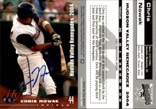 Chris Nowak Signed 2004 Grandstand Hudson Valley Renegades #NNO Card Auto