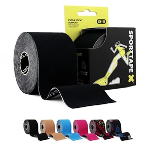 SPORTTAPE Kinesiology Sports Tape - 5m Roll | Physio & Sports Injury Muscle Tape - Picture 1 of 91