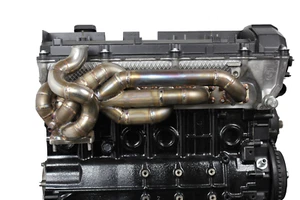 BMW M50 M52 M54 TUBOLARE ACCIAIO INOX TURBO COLLETTORE SCARICO INFERIORE ATTACCO BASSO - Foto 1 di 4