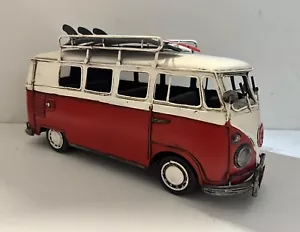 Vintage Style Van Bus Surfer Camping Metal Home Decor - Picture 1 of 6