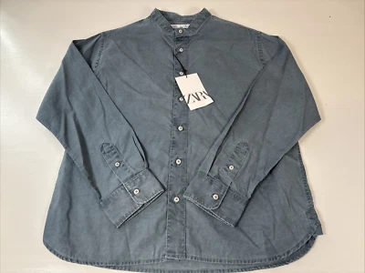 Zara Kids Boys Shirt Button Front Long Sleeve Blue Size 10 - Image 1 of 4
