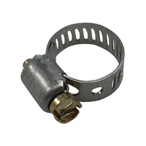 Caja de 10 abrazaderas de manguera de engranaje helicoidal mini de acero inoxidable de 7/32" - 5/8" banda de 5/16" - Imagen 1 de 6