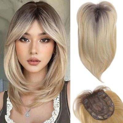 Hair Toppers for Women with Thinning Hair Layered Synthetic Hairpieces - Image 1 of 4