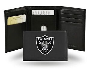 Las Vegas Raiders Officially Licensed NFL Trifold Leather Wallet - Gift Oakland