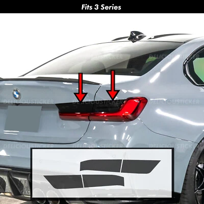 For 19-24 BMW 330i M340i G20 G80 M3 3 Series Tail Light Smoke Decal Tint Vinyl Foto 1 de 4