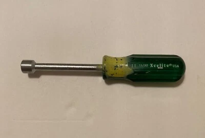 Xcelite HS11 Full Hollow Shaft Nutdriver, 11/32" Hex Green Handle - Image 1 of 4